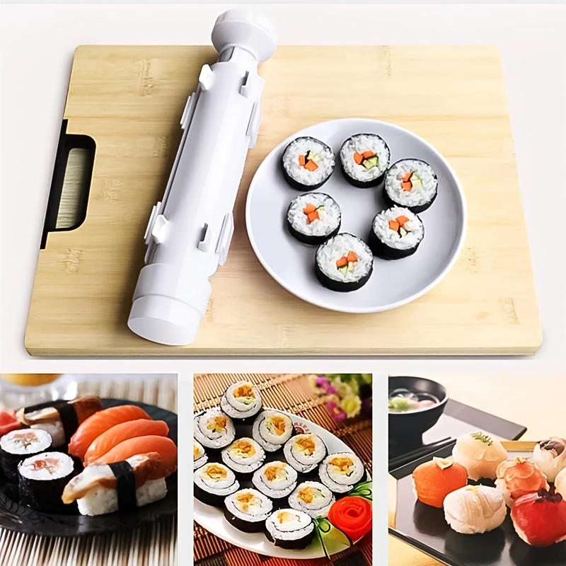 Diy Sushi Making Kit - Includes Bazooka Maker, Rolling Mat, Curtain, Spoon,  Plates, And Knife - Perfect For Sushi Lovers And Beginners - Temu Japan