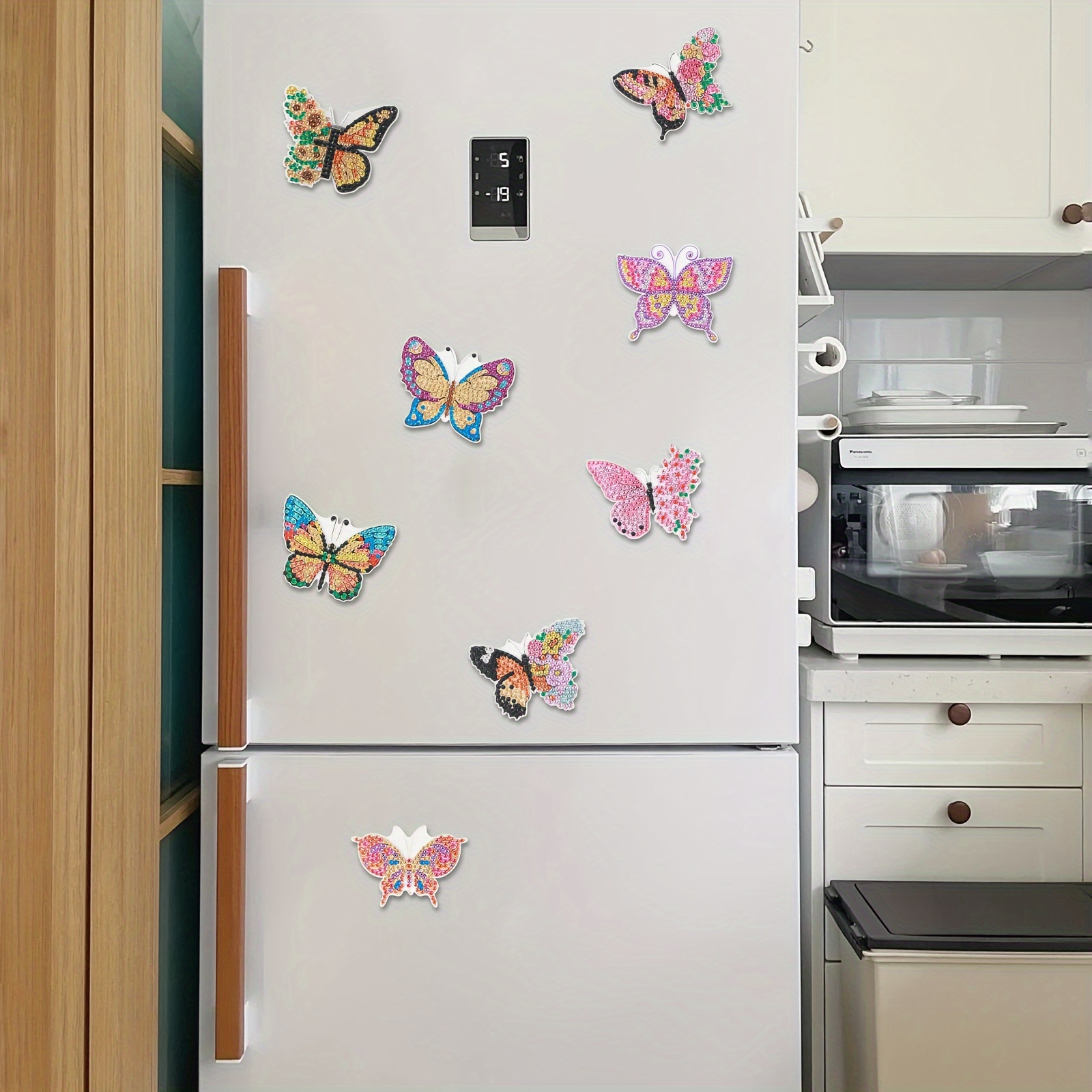 Vcekract 12 PCS Diamond Painting Refrigerator Magnets, Cat Diamond