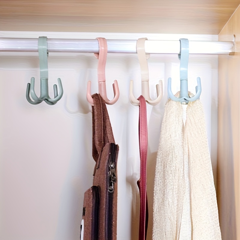 4pcs Multi-Functional S-Shaped Plastic Hooks For Hanging Towels, Bags,  Clothes, Hats, Etc.