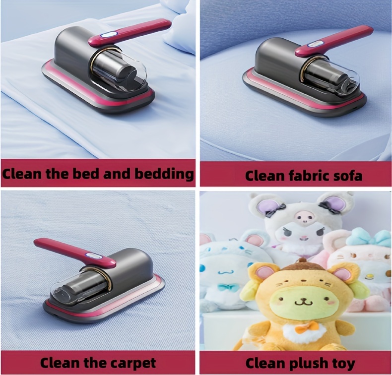 Vacuum Cleaner, Purple Light Sterilization And Mite Cleaning Machine, Mattress  Sofa Car Vacuum Cleaner, Uv Bed Vacuum Cleaner Low Noise Handheld Vacuum  Cleaner, Suitable For Mattress, Pillow, Sofa, Car Cleaning! - Temu