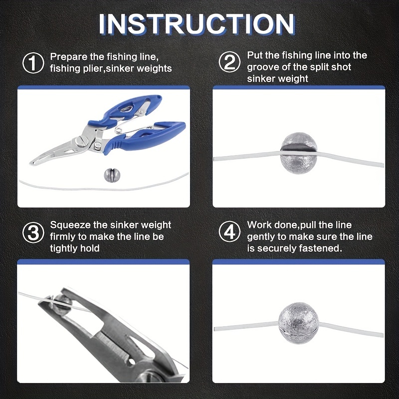 Premium Round Split Shot Weights Easy Use Tin Sinkers - Temu Canada