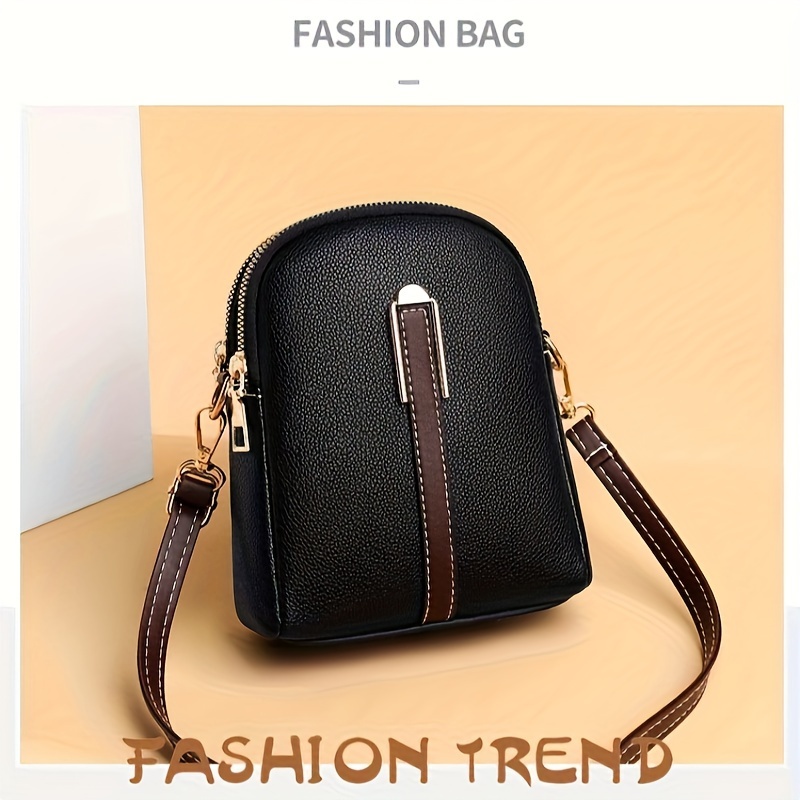 

Retro Mini Crossbody Bag, Women's Mobile Phone Bag, Fashion Pu Leather Coin Purse Wallet