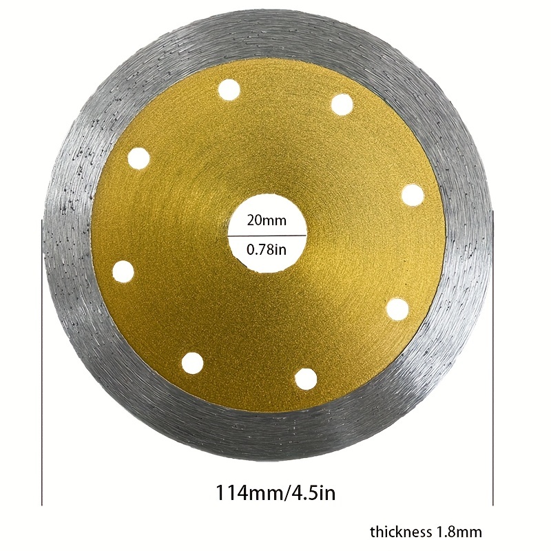 114MM 4,5 pouces Lame de scie en céramique Lame de scie en marbre Lame de  scie à sec Lame de scie en pierre Lame de scie diamantée