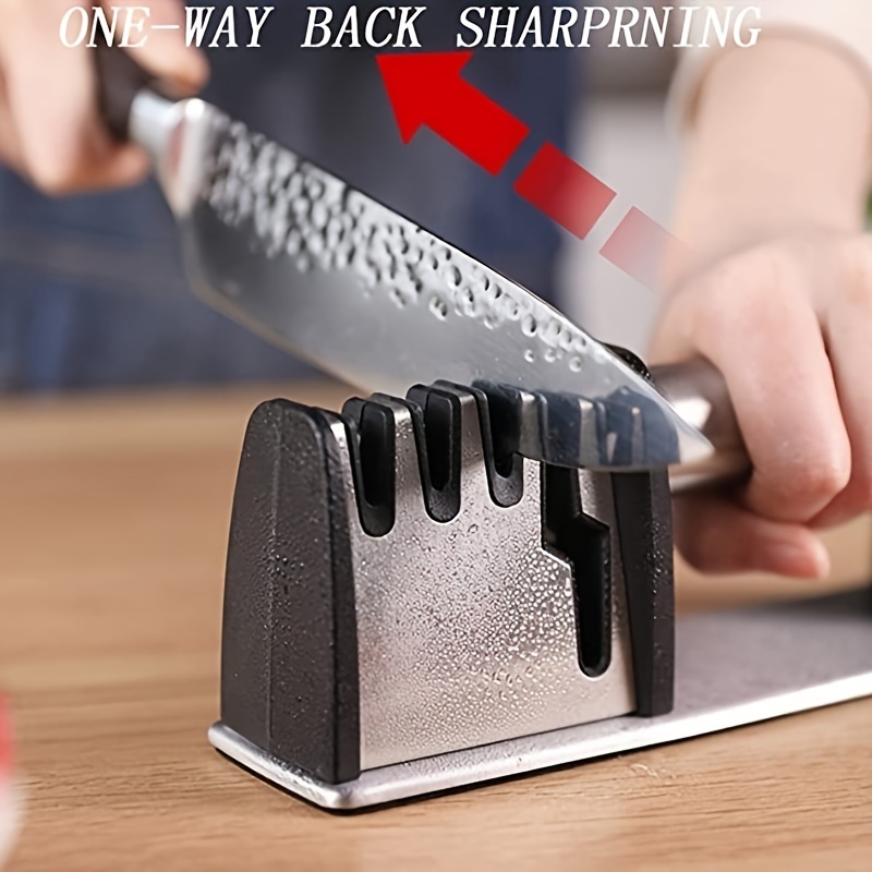 1pc Knife Sharpener 3/4 Stage Knife Sharpening Tool for Dull Steel, Paring,  Chefs and Pocket Knives to Repair, Restore and Polish Blades