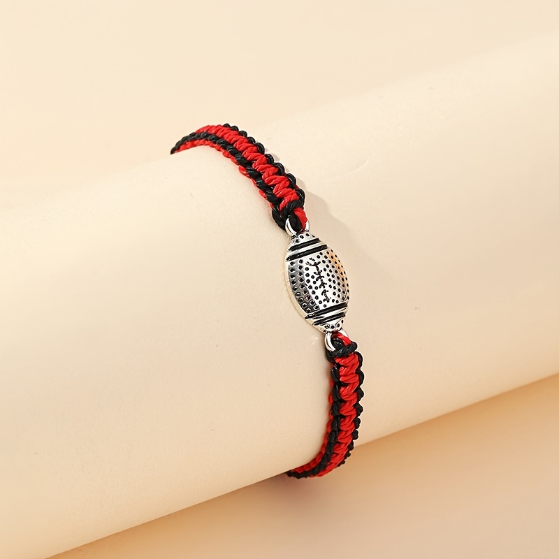 Rugby Alloy Adjustable Bracelet For Men
