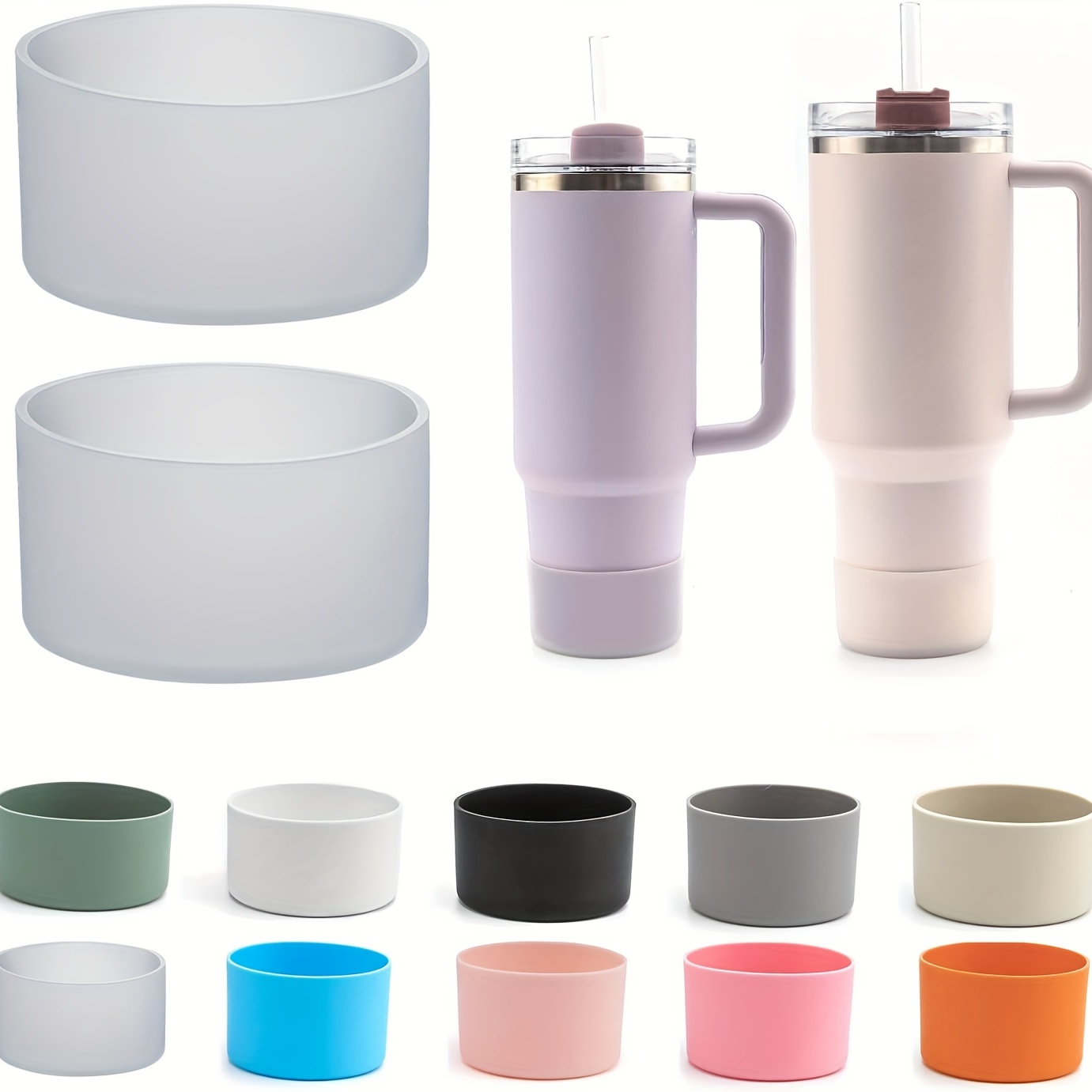 Durable Silicone Tumbler Boot - Protects Tumblers & Water Bottles -  Slip-resistant Cup Bottom Sleeve - Temu