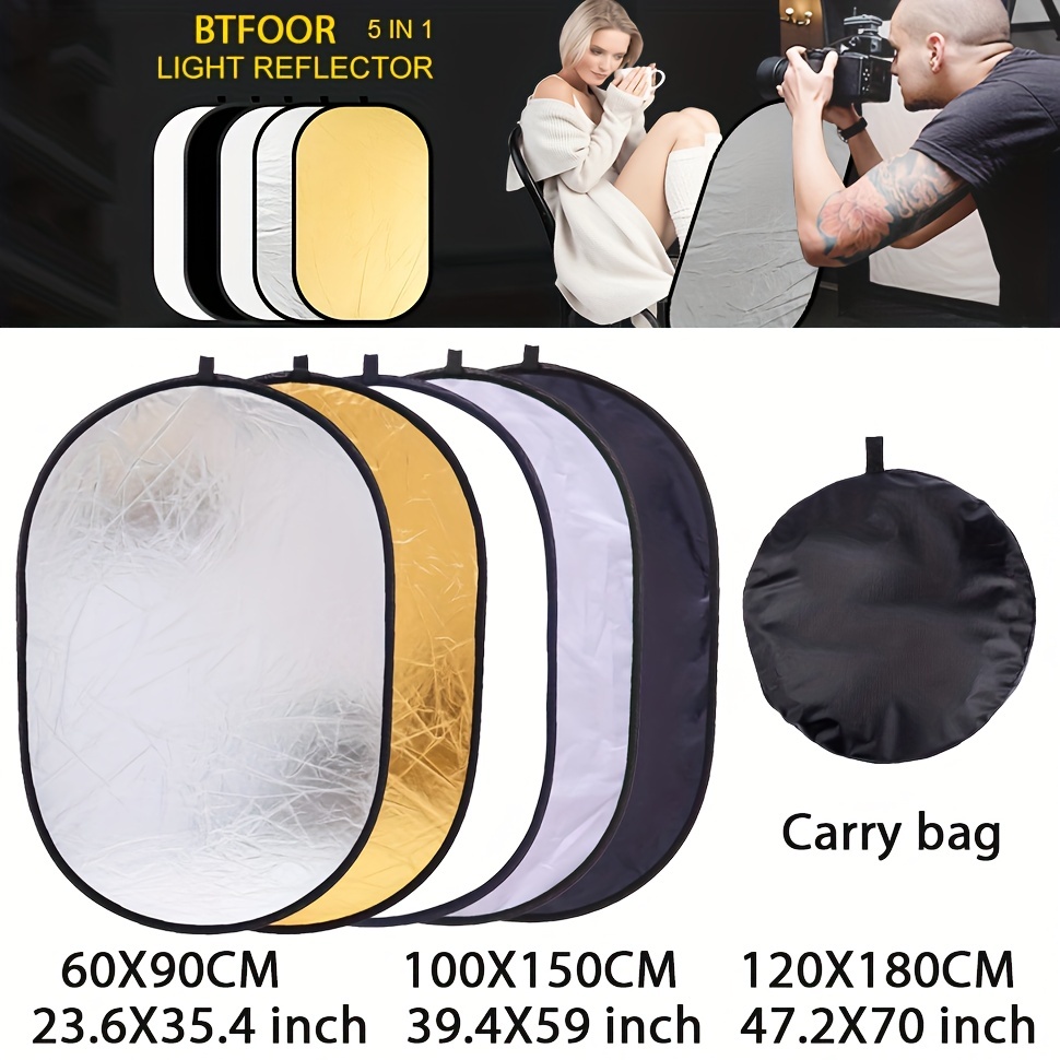 5 in 1 Oval Light Reflector Large Size Portable - Temu