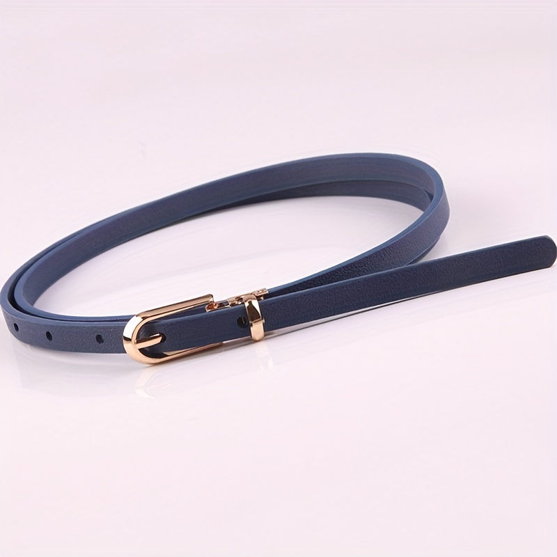 Slender Thin Belts for Women Luxury Leather Alloy Square Pin Buckle Women's Belt  Jeans Designer Elastic Straps Waistband Female - AliExpress
