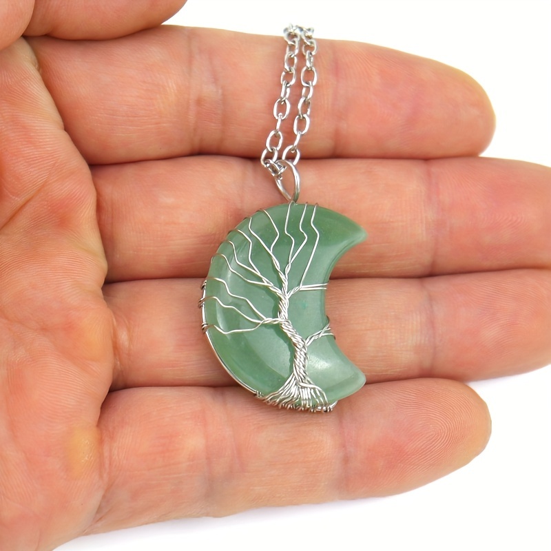 Hot Selling Moon Necklace Life Tree Fortune Tree Winding Winding