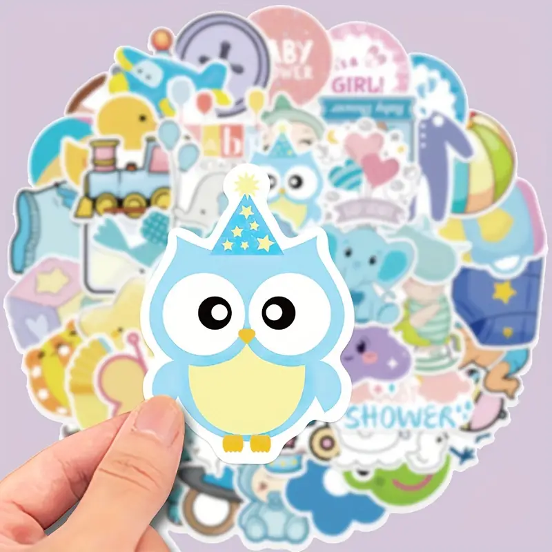 Cartoon Baby Shower Stickers Graffiti Decoration Stickers - Temu