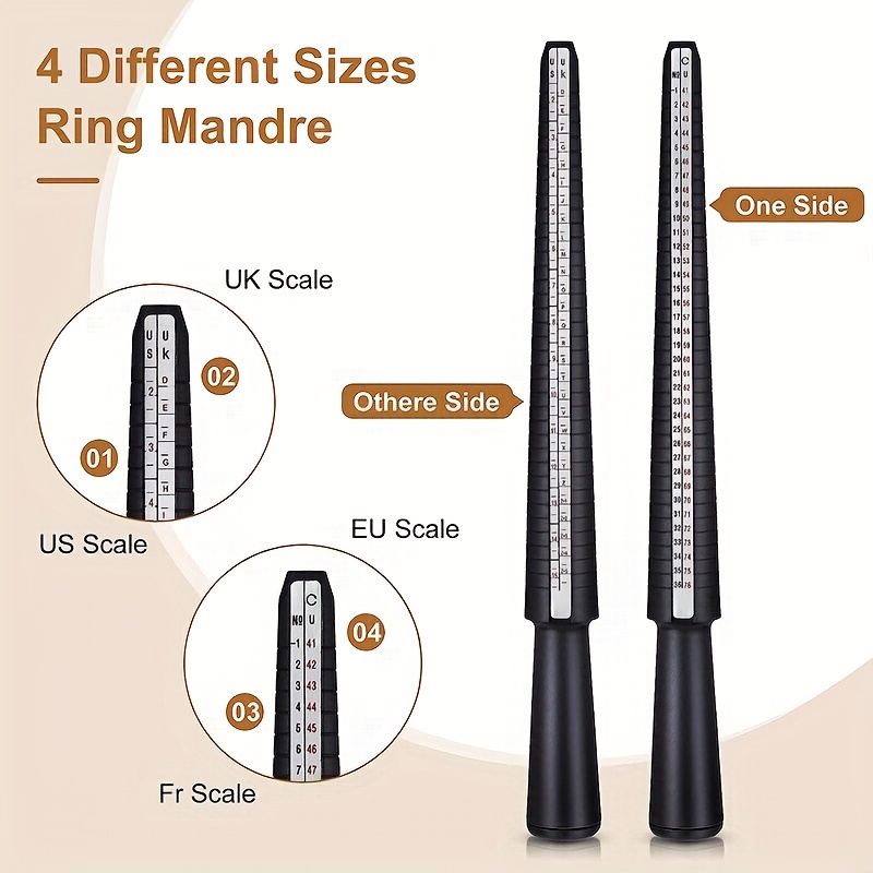 Ring Mandrel, Ring Sizer Measuring Tool Steel Ring Size Adjusters