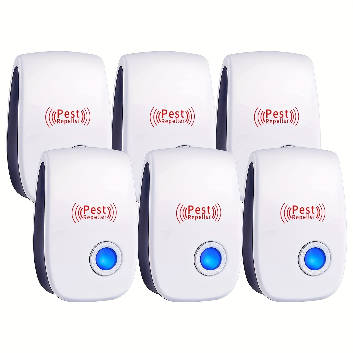 

6-pack Ultrasonic Pest Repellent - Keep Bugs Away From Your Home Up To 120 Sq. Meters!