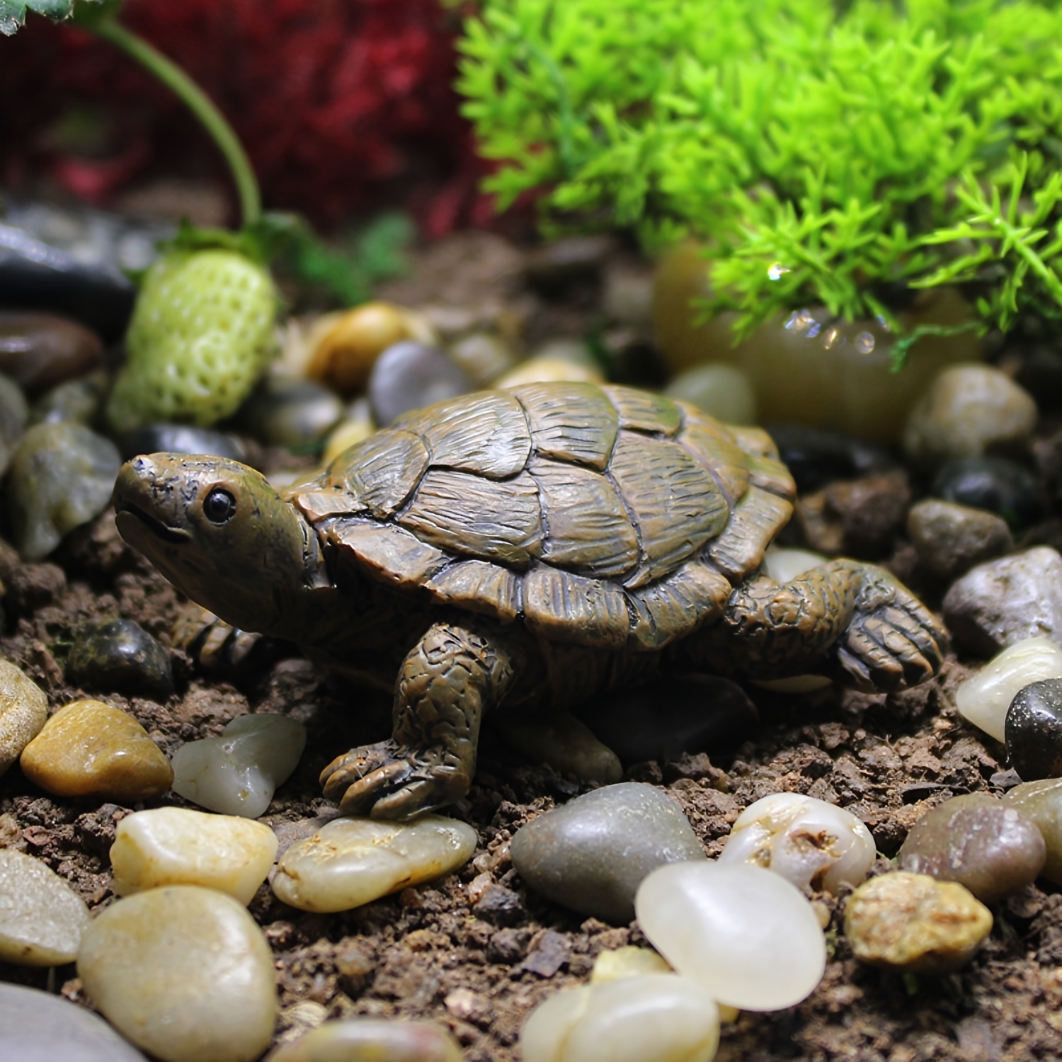 Mini Turtles Miniature Figurines Simulation Small Tortoise - Temu Germany
