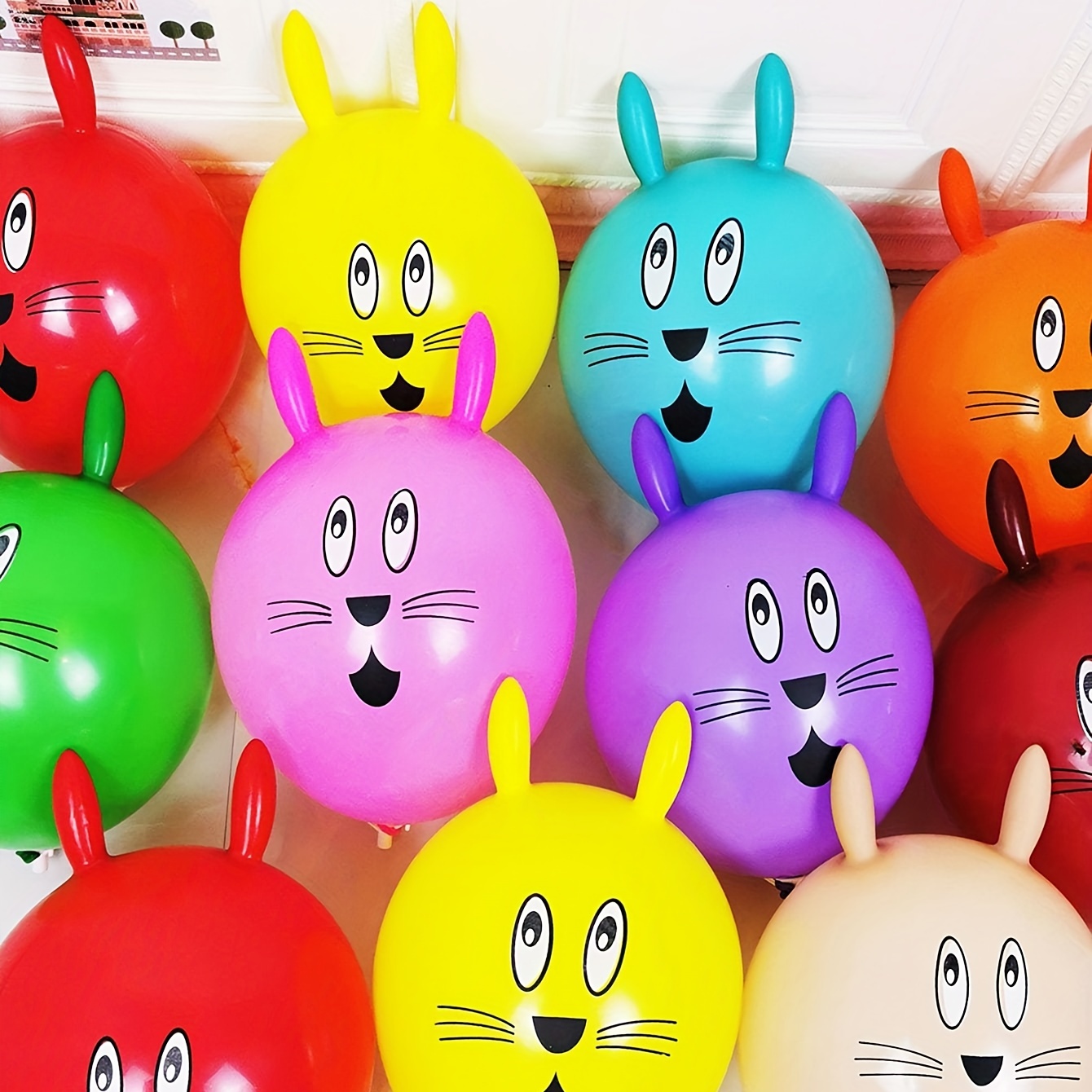 

10pcs Long Ear Bunny Head Balloon Holiday Party Decoration Easter Gift