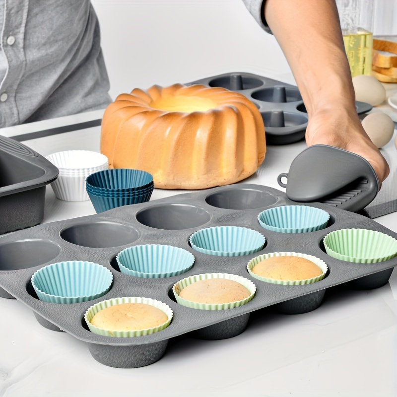 Reusable Silicone Cupcake Pans Perfect For Baking Muffins - Temu