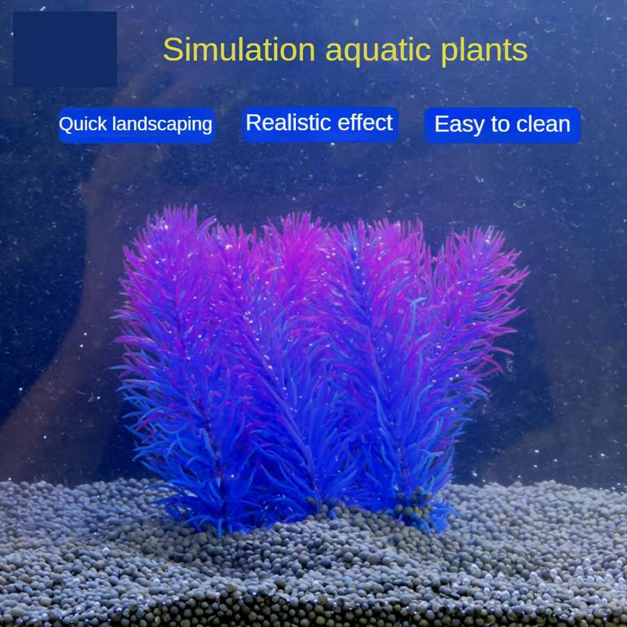 Simulation Plant Aquarium Supplies Fish Tank Landscaping - Temu