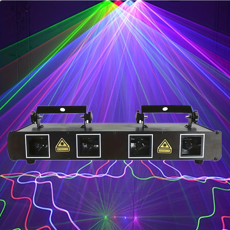 Party Lights Dj Disco Light 4 Beam Effect Sound Activated - Temu Italy