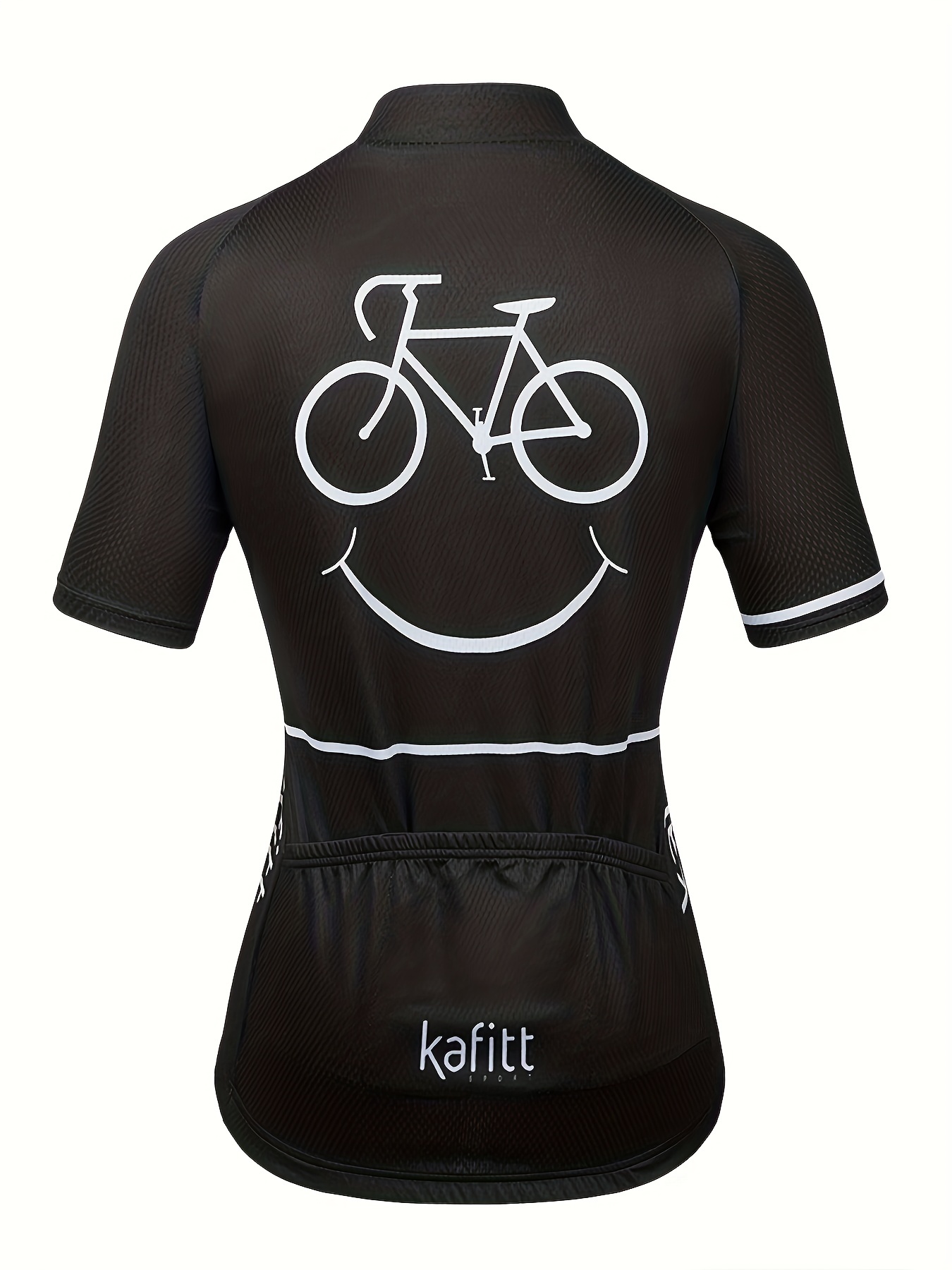 Slimming Zipper Front Cycling T-Shirt Short Sleeve Moisture Wicking Top