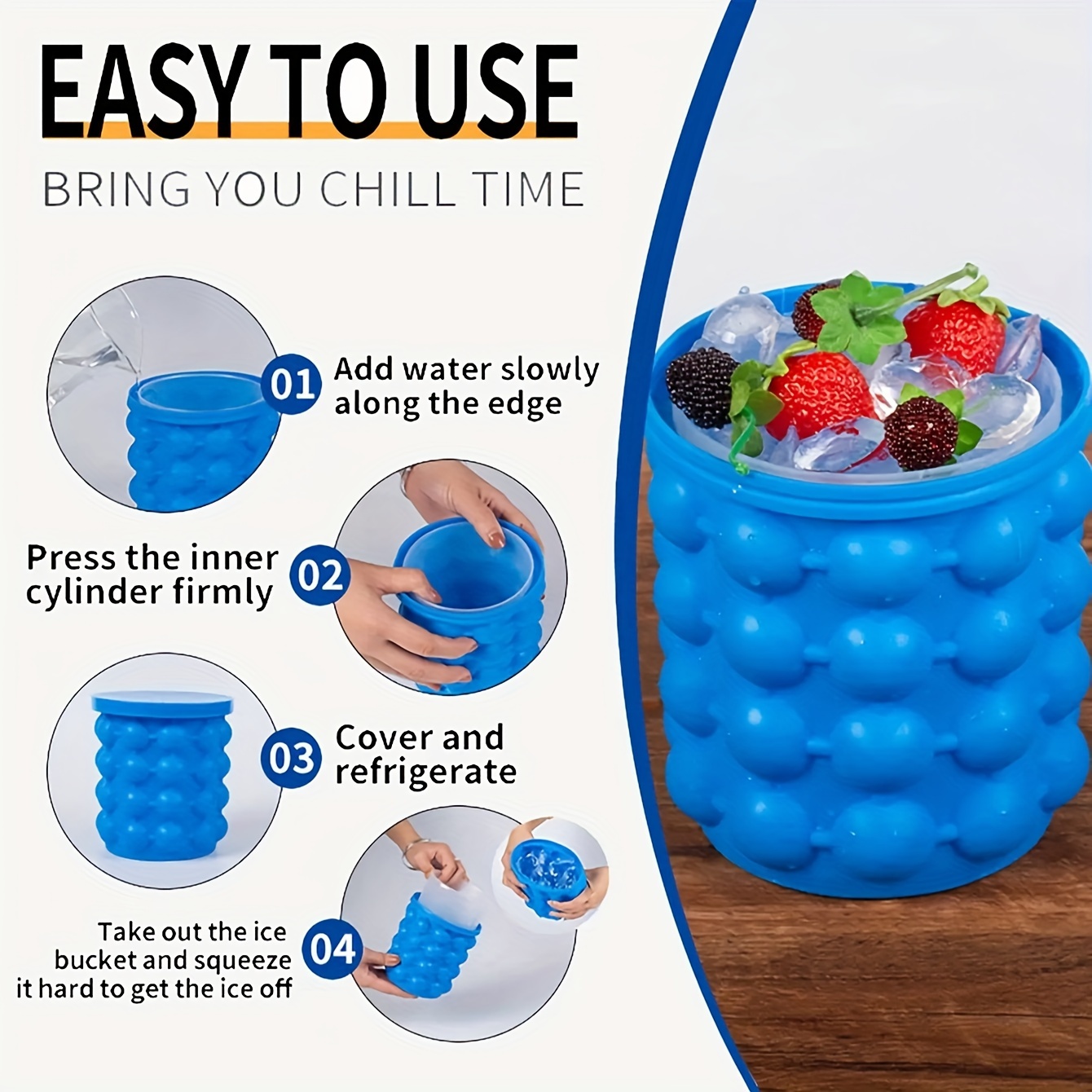 Plastic Ice Bucket Quick Cold Preservation Ice Maker Ice - Temu