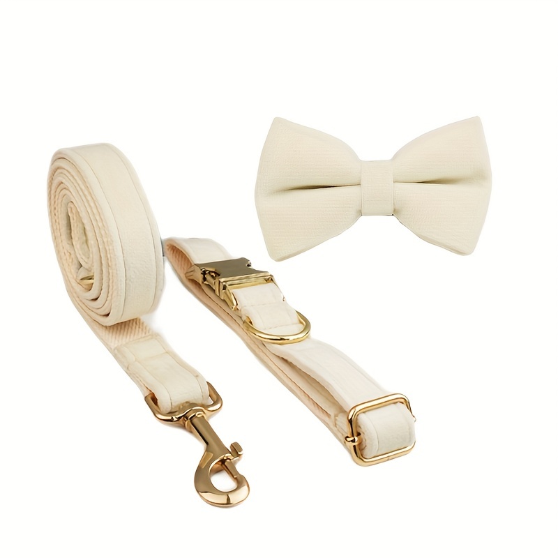 Dog collar and bow tie set sale