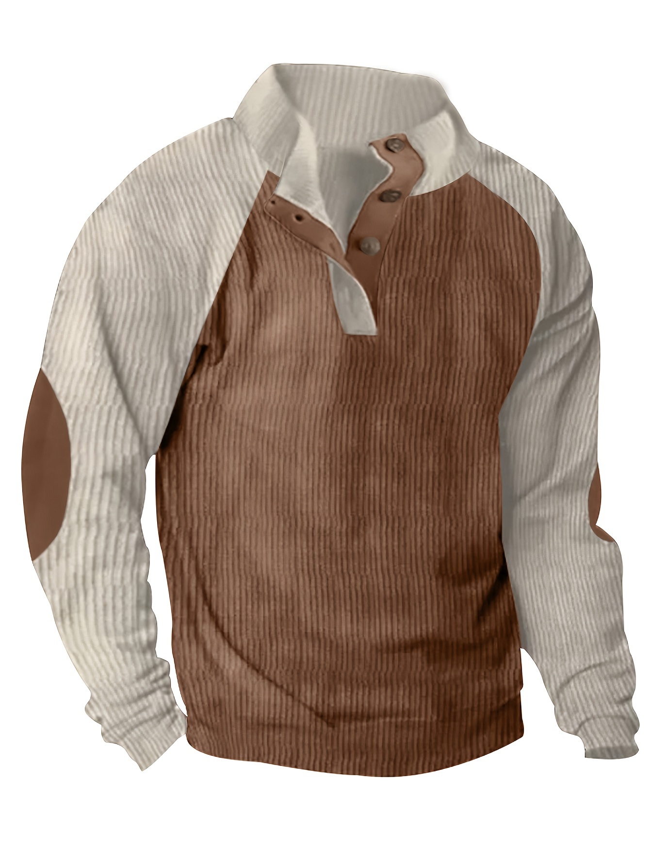 Men's Casual Long-Sleeved Pullover T-Shirt Sweatshirt