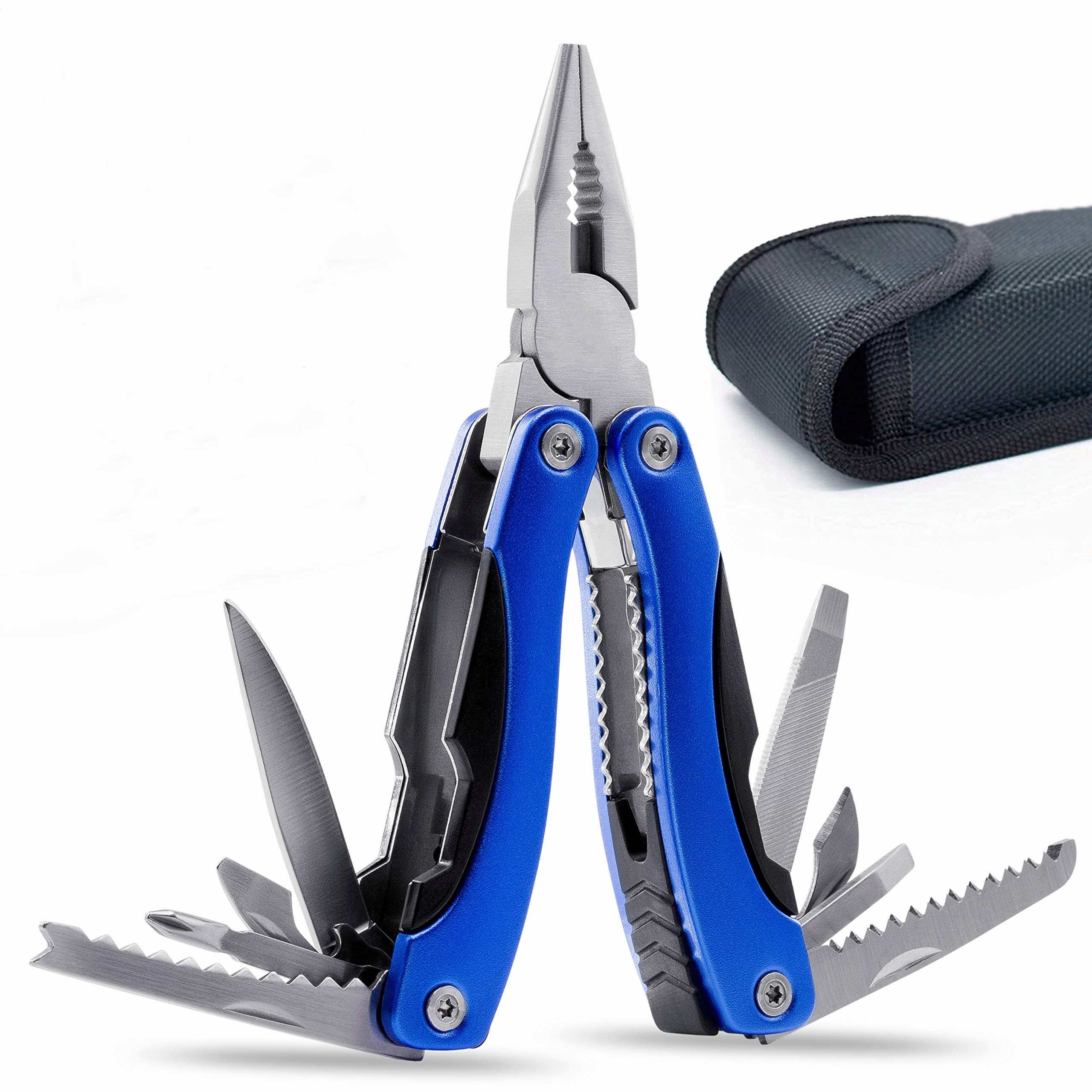 15 In 1 Multitool Pocket Knife Utility Knife Multitool For Men All In One  Tool For Fishing Camping And Survival Multitool With Folding Saw Wire  Cutter Pliers Sheath - Sports & Outdoors - Temu