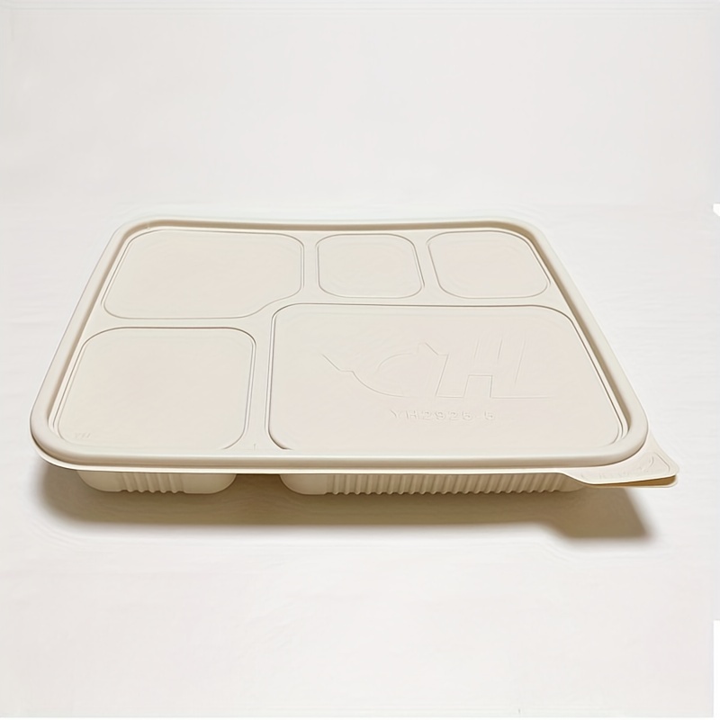 10pcs 1500ml Disposable Square Fast Food Lunch Box Biodegradable