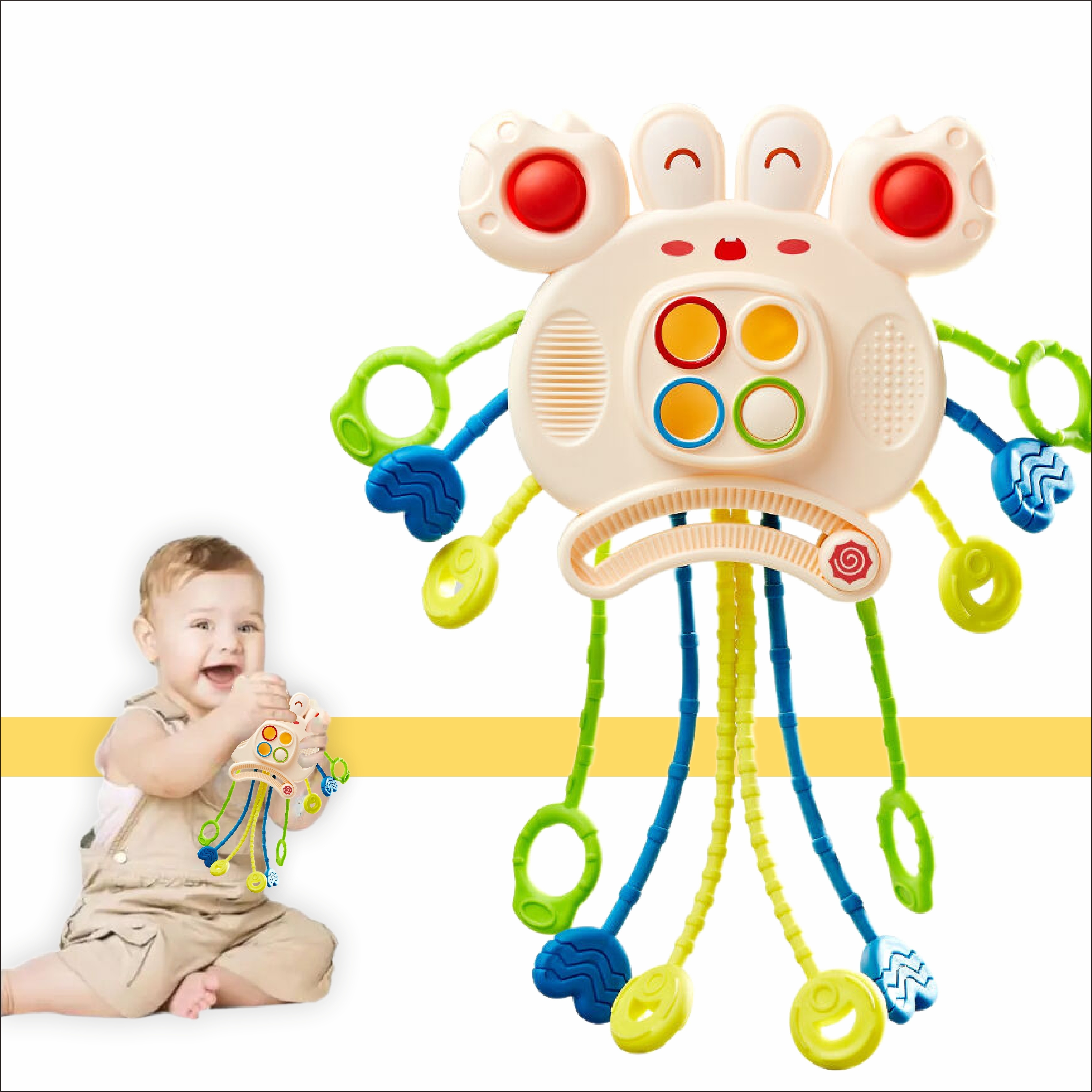Montessori Toys For Babies 6 12 Months Crab Food Grade - Temu