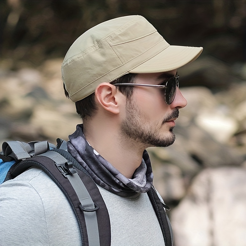 Men's Quick-Drying UV Protection Waterproof Breathable Hat for Hiking,  Running, Cycling - Perfect for Summer Sunscreen!
