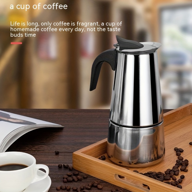 coffee machines Stainless Steel Stovetop Espresso Maker, Electric Moka Pot,  12 Cup Electric Coffee Percolator 1.8L Coffeemaker, Stove Top Coffee