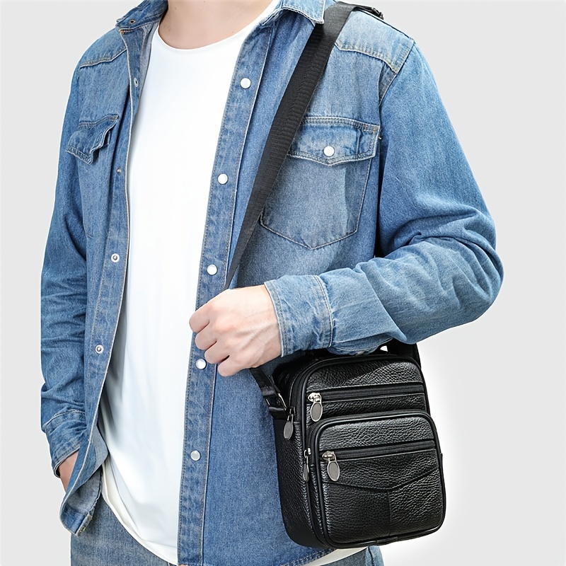 Carteras Para Hombre De Marca Bolsos De Hombro De Cuero De Viajero  Mensajero New