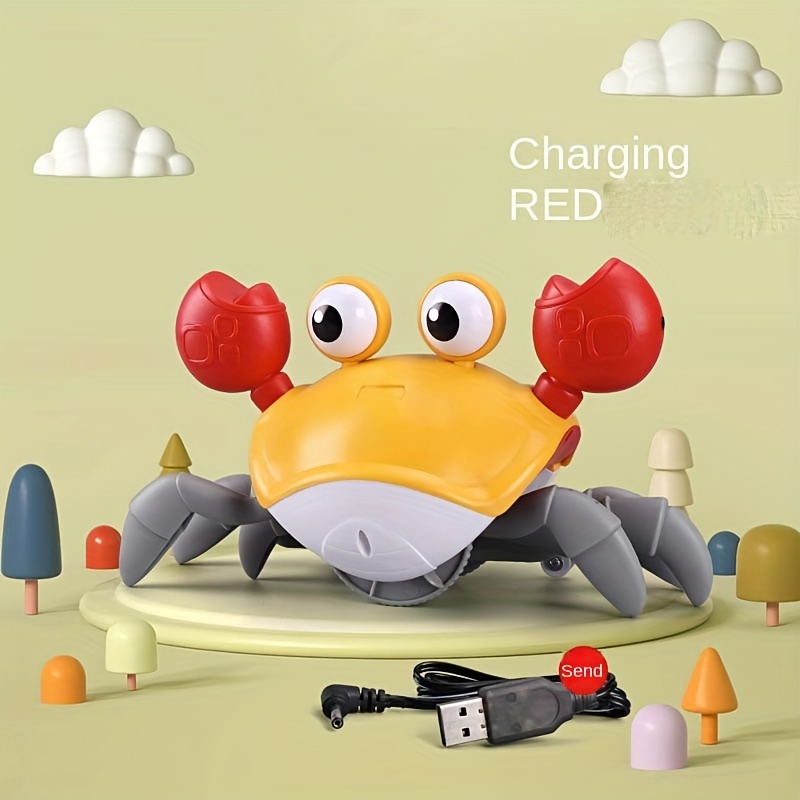 Crawling Crab Design Pet Toys With Music, Interactive Crawling Dog Toy With  Automatically Avoid Obstacles - Temu