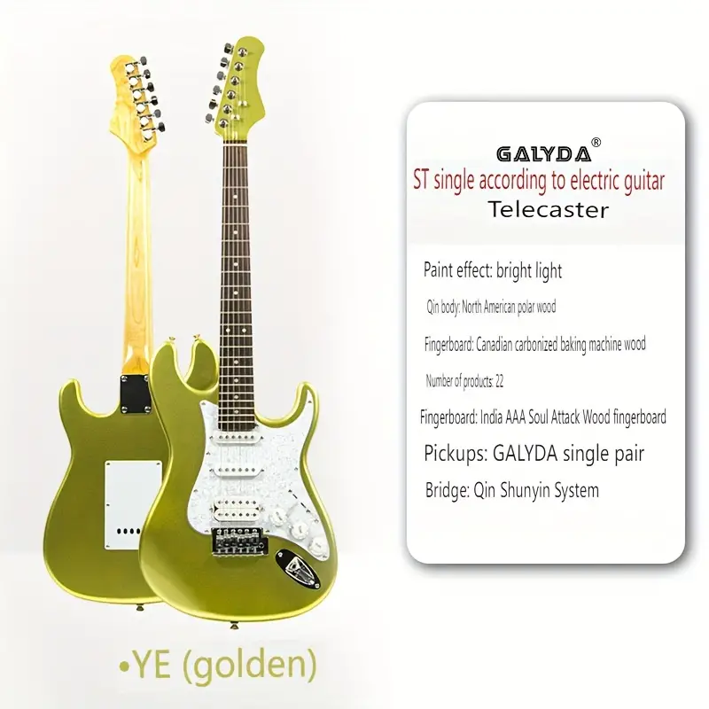 undervandsbåd Berigelse Furnace Guanglida With Polar Xylophone Body& Carbonized Baked Maple Fingerboard&  Aaa Rosewood Fingerboard, Single Shake Treble System Bridge St Electric  Guitar/electric Bass Beginner's Introduction - Temu