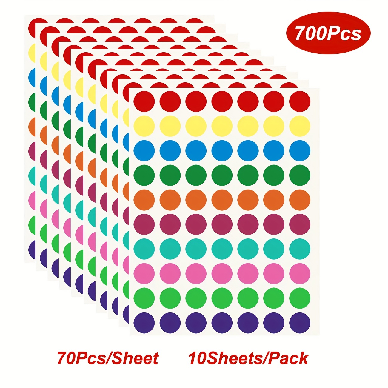 10sheets Shiny Glitter Round Spot Circles Sealing Stiker Labels Coloured Dot  Stickers Adhesive Package Label Party