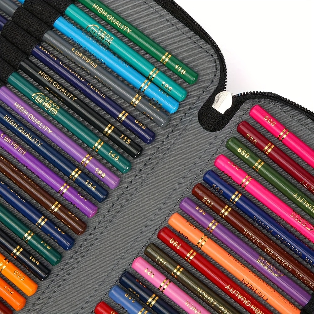 Colored Pencil Case, Large Capacity Pencil Holder Pen Organizer