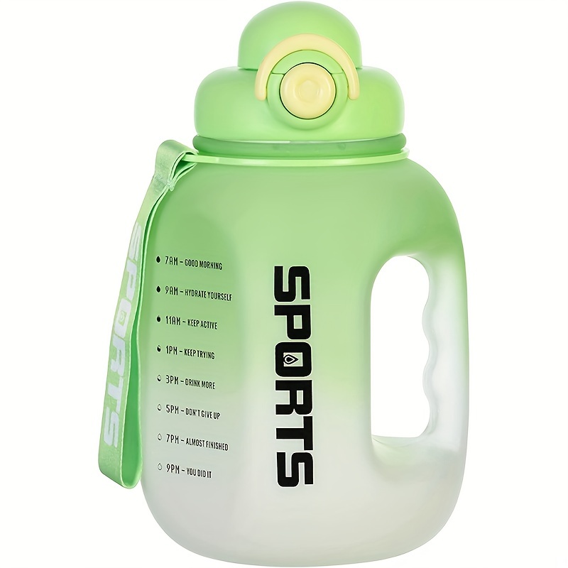 Botella Agua Deportiva Marcador Tiempo Motivacional Gym 1 L