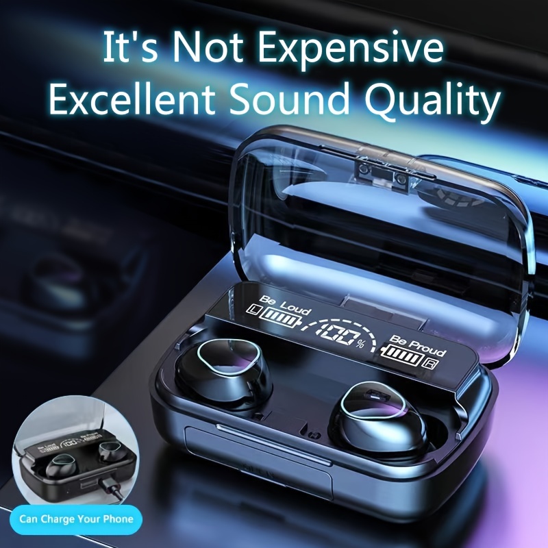 Digital Display BT Headsets Mini Stereo TWS Wireless Charging Case With Mic Sports Noise Cancelling Gameing Long Standby In-ear Earbuds