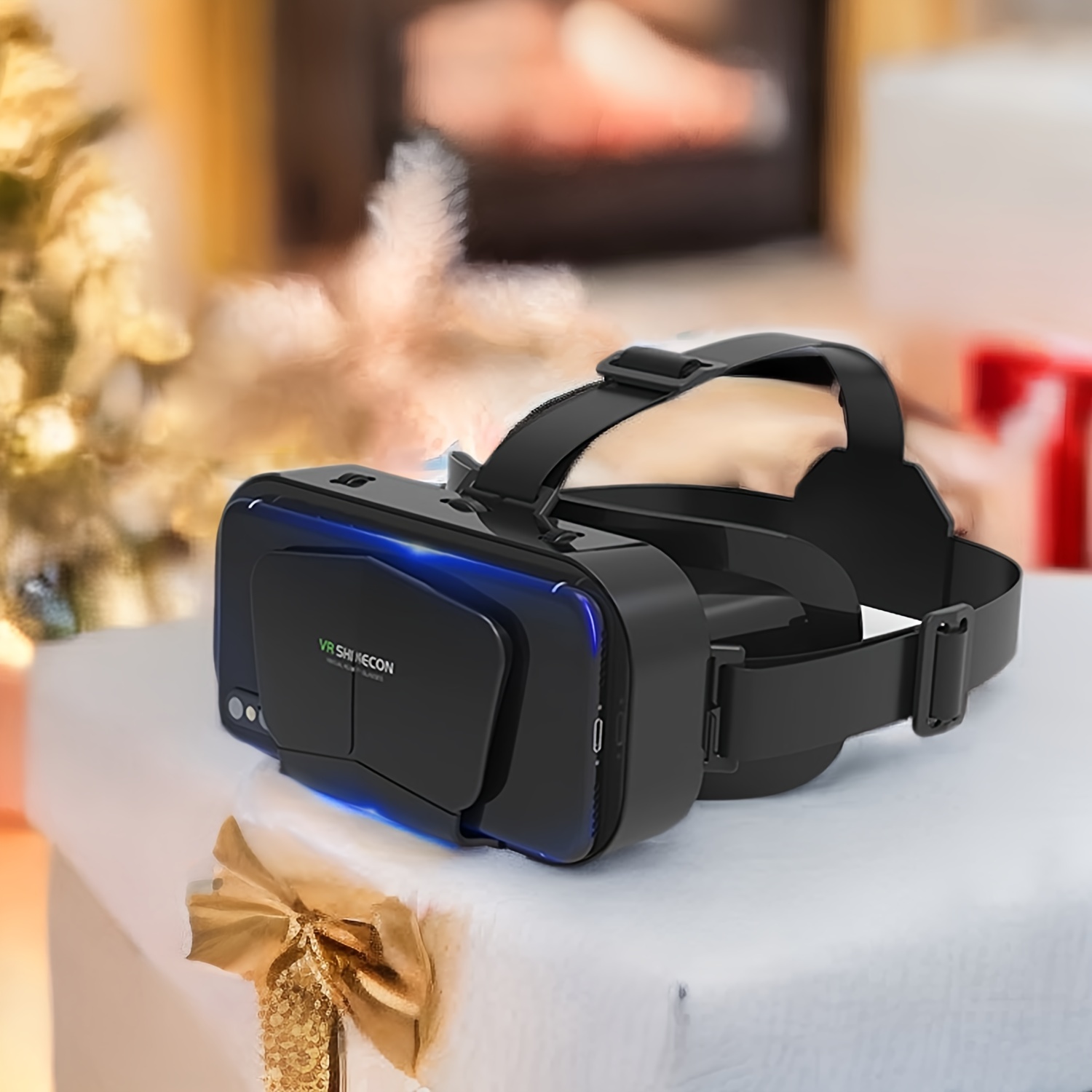  VR Glasses - Virtual Reality 3D Glasses Come with headphonesVr  Headset Virtual Reality Gear vr Roller Coaster Daydream viewmaster vr Box vr  Goggles (Color : Black) : Videojuegos