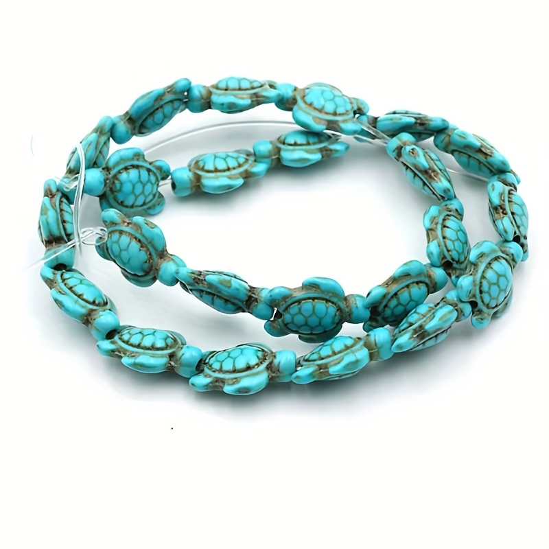 20pcs Turquoise Turtle Natural Stone Beads