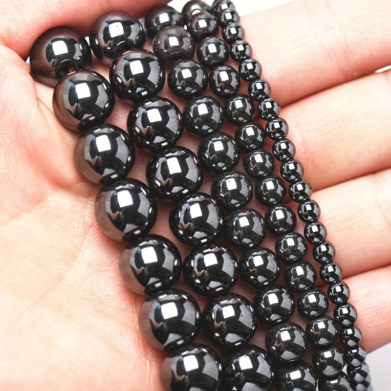 Black Faceted Hematite Beads Natural Stone Beads Round Loose Beads For  Jewelry Making Diy Bracelet Accessories - Temu United Arab Emirates