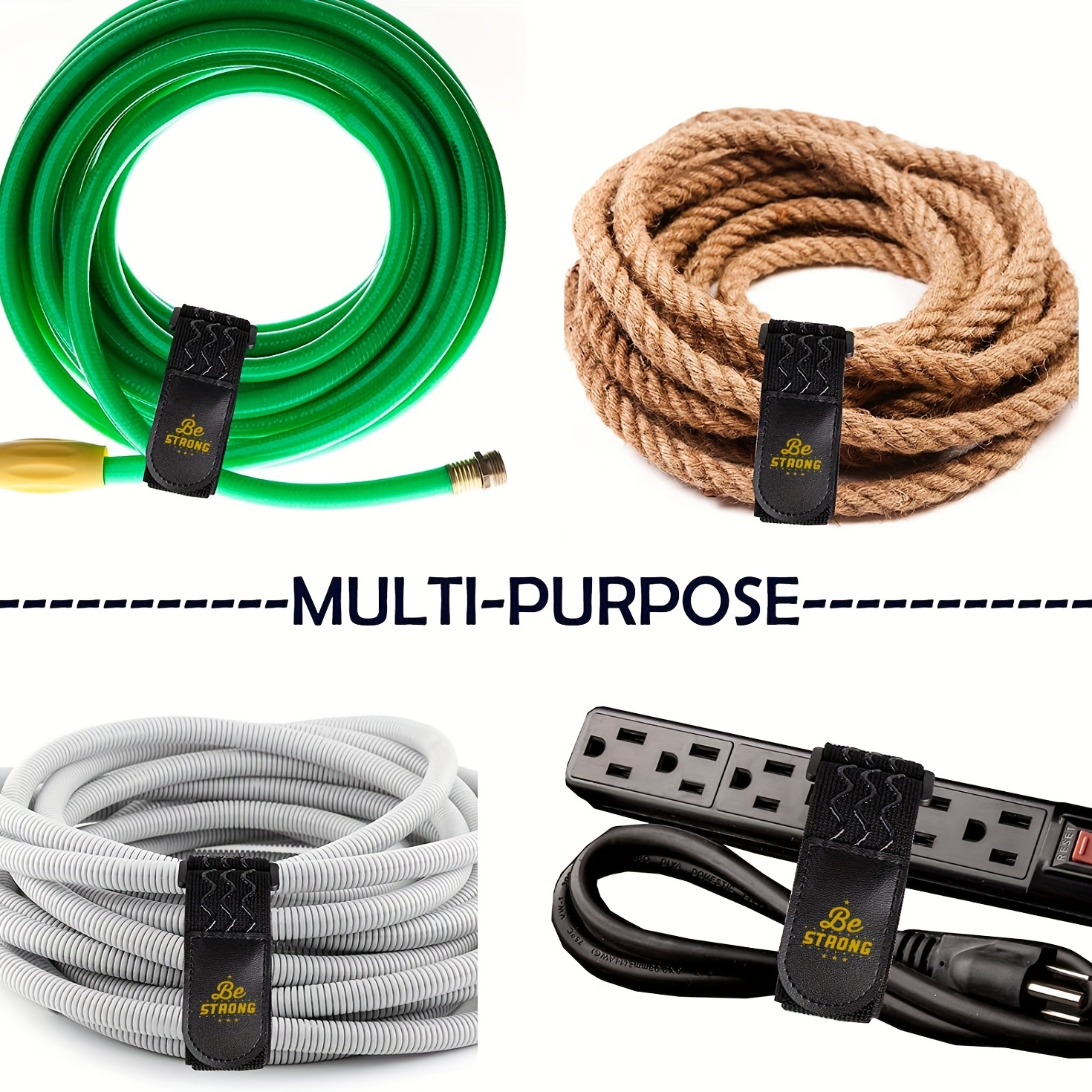 All Purpose Elastic Cinch Strap - 12 x 1 Inch - 5 Pack at Cables N More