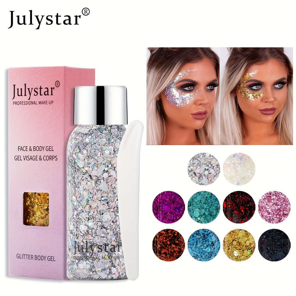 Chunky Glitter Body Glitter with 5 Colors Makeup Sequin Eyeshadow