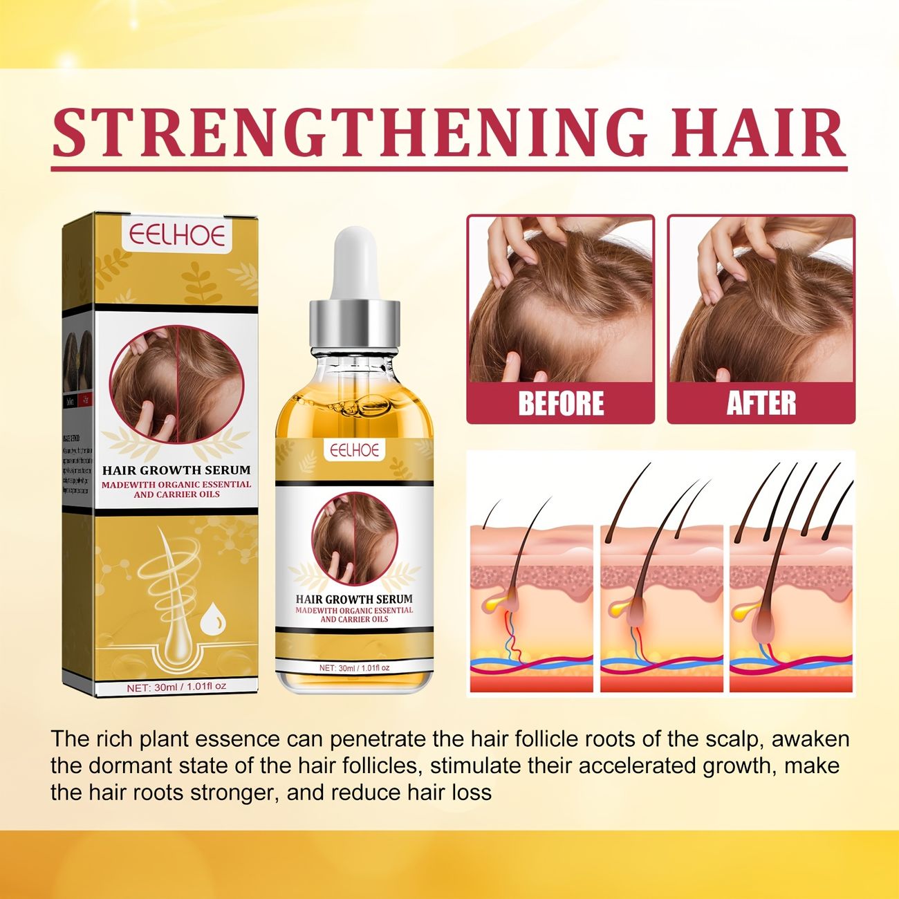 1pc Hair Care Essential Oil For Moisturizing Thick Hair Firming Hair  Improving Anti Drop Thick Growth Tough Massage Hair Roots - Health &  Household - Temu