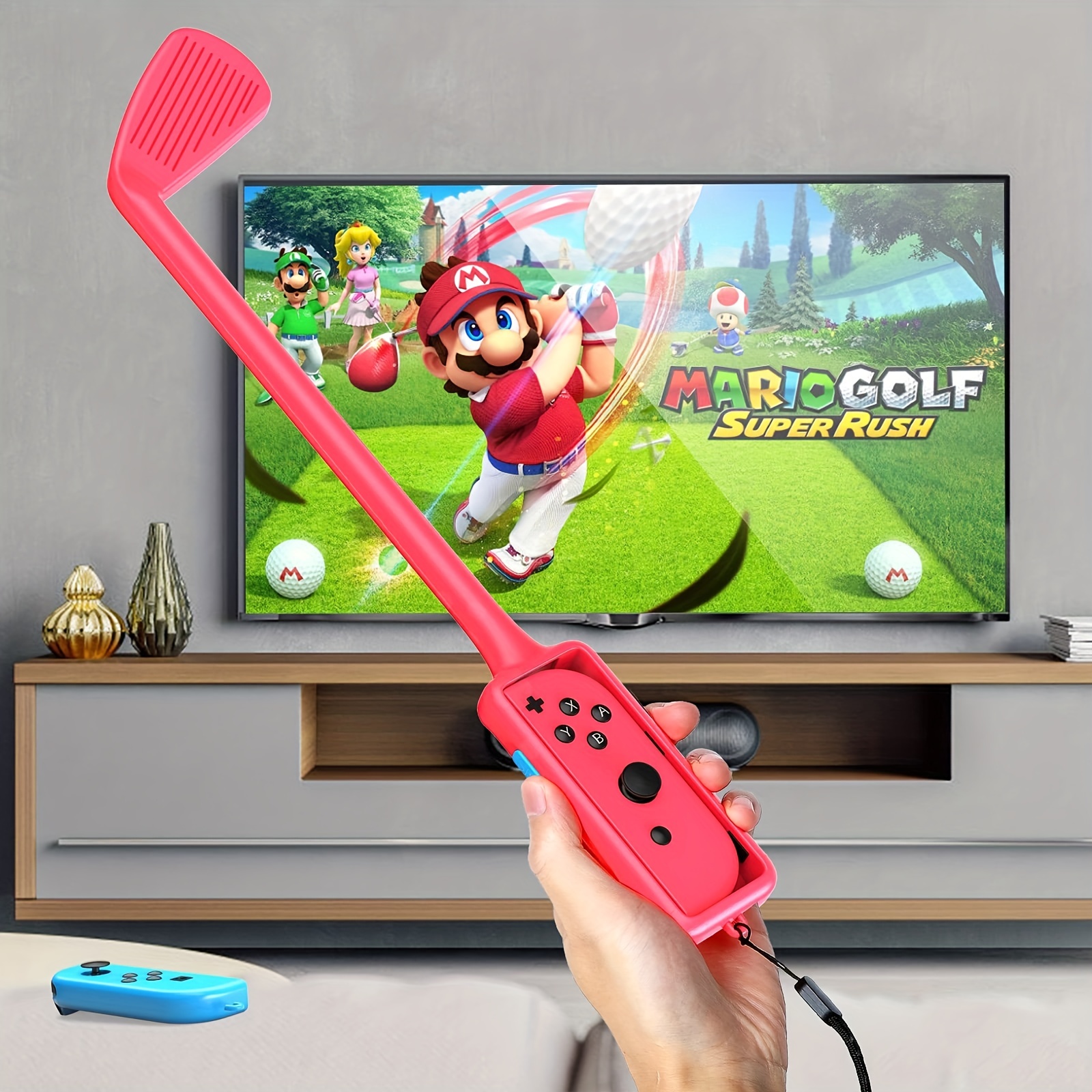 2 Pack Golf Club Compatible Switch Switch Oled 2022 Controller Grip Mario  Golf Golf Games Hand Grip Accessories Super Rush Red Blue - Electronics -  Temu United Arab Emirates