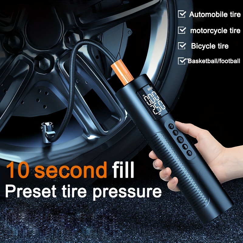 Cheap 2-In-1 Car Tire Air Pump Rechargeable LED Digital Display Electric Inflation  Pump Handheld Tire Inflation Smart Inflation Device