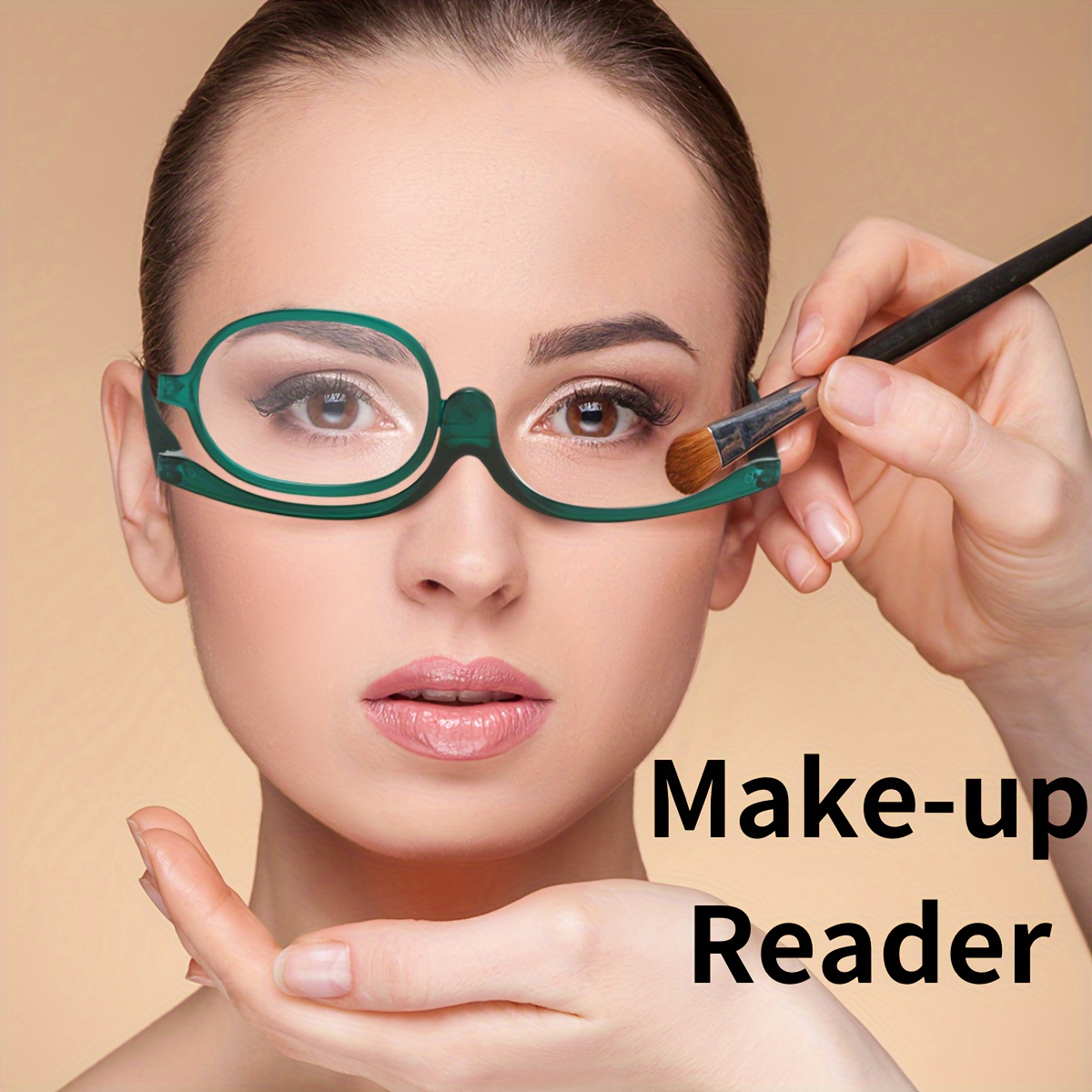 Lector de Maquillaje Lupa Lente única Resistente a los Arañazos Flip Down  Lectura Gafas de Maquillaje para Corrector para Delineador de Ojos (+3.00)  : : Belleza