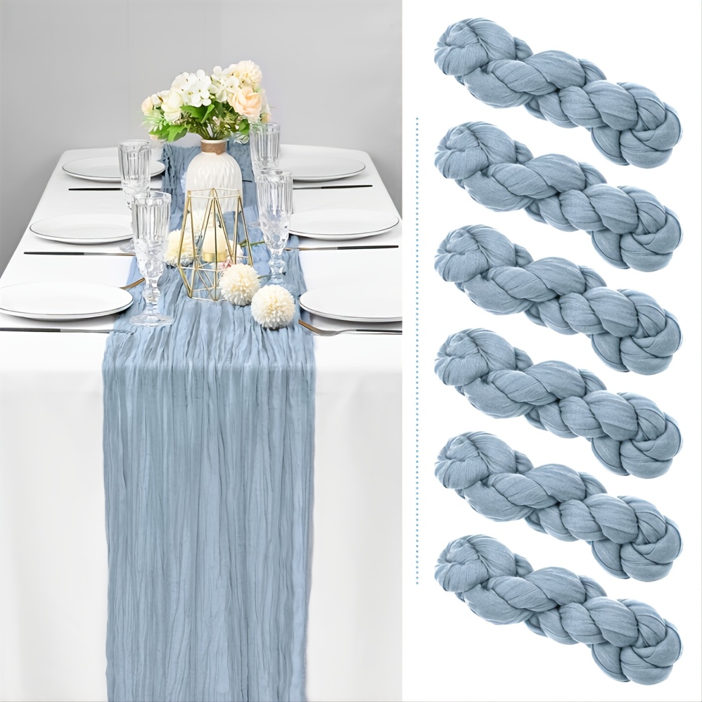  2 PCS 13Ft Table Runner for Wedding, Cotton Cheesecloth Table  Runner Linen Table Runner Rustic Table Runner Bridal Party Decor Wedding  Table Decor (Rust) : Home & Kitchen