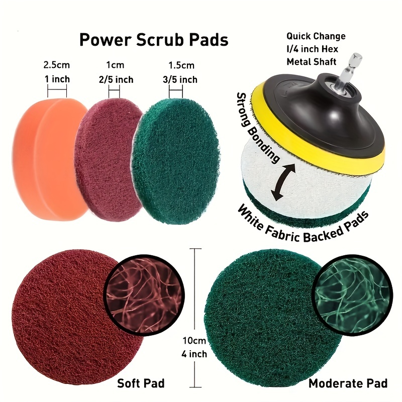 27PCS Car Polishing Pad Kit - Buffing Pads - Power Scrubber