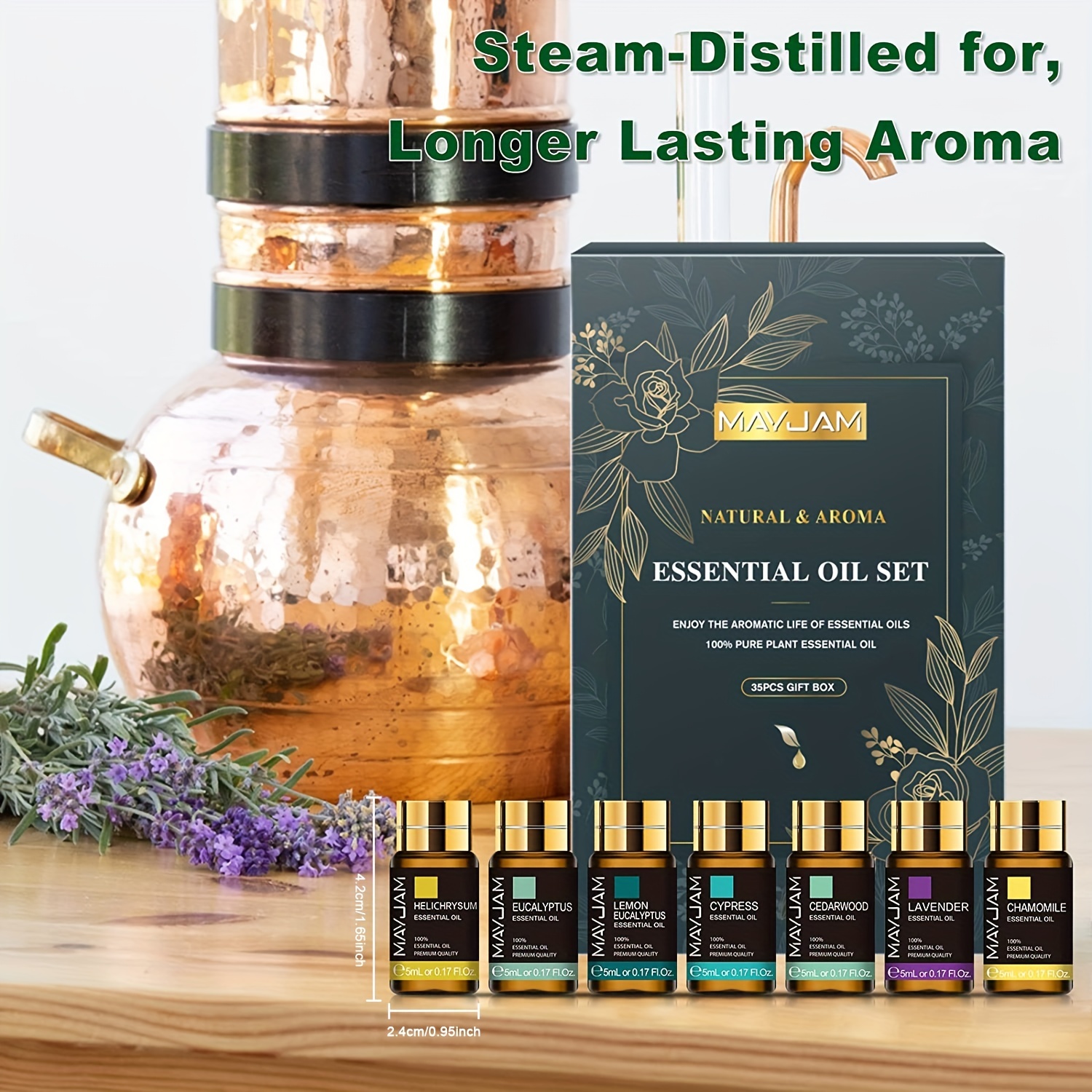 Essential Oils Top 6 Gift Set Pure Essential Oils for Diffuser, Humidifier,  Massage, Aromatherapy
