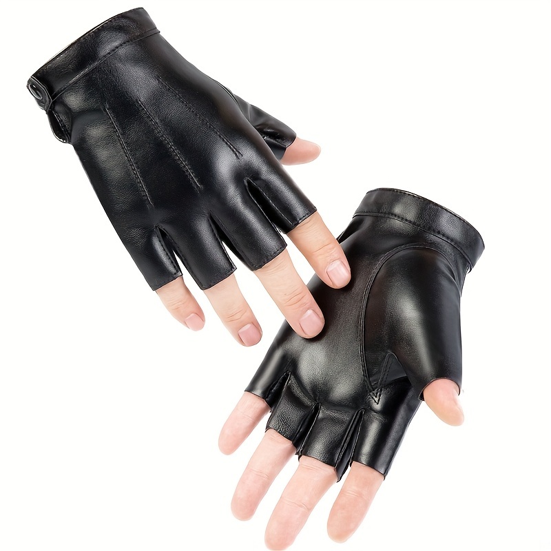 Guanti Unisex a dito pieno guanti in pelle Pu donna uomo guanti Cosplay  Goth Punk guanto guanti neri solidi guanto da polso lungo - AliExpress